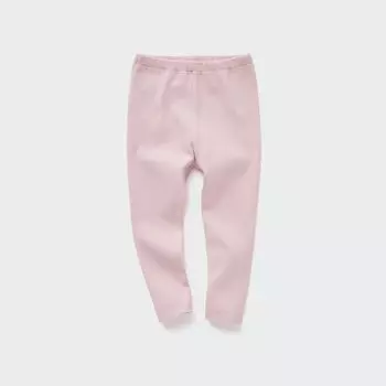 Леггинсы UNIQLO в рубчик стандартного кроя, розовый