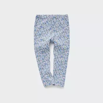Леггинсы UNIQLO в рубчик стандартного кроя, синий