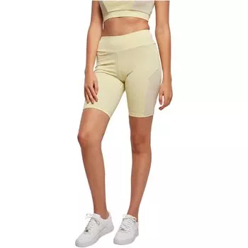 Леггинсы Urban Classics Color Block Cycle Short, желтый