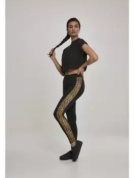 Леггинсы Urban Classics, цвет blk/leo