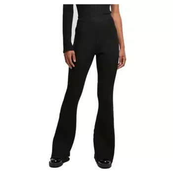 Леггинсы Urban Classics Flared Rib Knit, черный