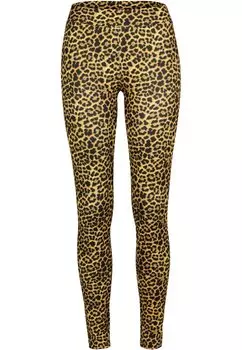 Леггинсы Urban Classics Ladies Pattern Leggings, желтый/черный