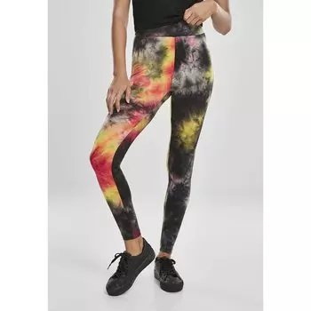 Леггинсы Urban Classics Tie Dye High Waist, розовый