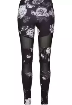 Леггинсы URBAN CLASSICS " Urban Classics Women's Ladies Tech Mesh AOP Leggings" (1 шт.), цвет Darkflower