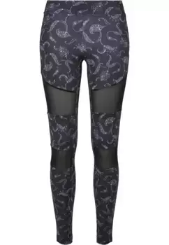 Леггинсы URBAN CLASSICS " Urban Classics Women's Ladies Tech Mesh AOP Leggings" (1 шт.), цвет Blackpaisley
