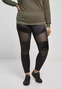 Леггинсы URBAN CLASSICS " Urban Classics Women's Shiny Tech Mesh Leggings" (1 шт.), черный