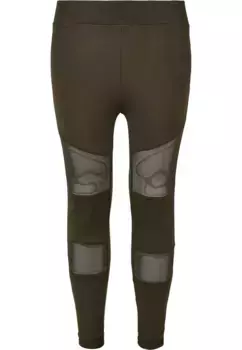 Леггинсы URBAN CLASSICS " Urban Classics Women's Girls Tech Mesh Leggings" (1 шт.), оливковый