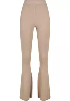 Леггинсы URBAN CLASSICS "Женские леггинсы вязки в рубчик " Urban Classics Bootcut" (1 шт.), коричневый
