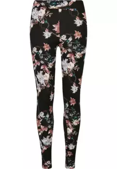 Леггинсы URBAN CLASSICS "Женские мягкие леггинсы Urban Classics AOP " (1 шт.), цвет Blacksoftflower