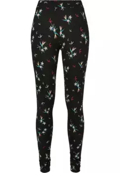 Леггинсы URBAN CLASSICS "Женские мягкие леггинсы Urban Classics AOP " (1 шт.), цвет Blackfloret