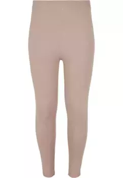 Леггинсы URBAN CLASSICS "Женские трикотажные леггинсы с высокой талией для девочек Urban Classics" (1 шт.), цвет Duskrose