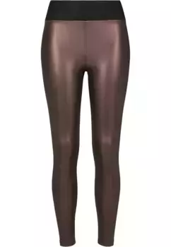 Леггинсы URBAN CLASSICS "Женские женские леггинсы из искусственной кожи Urban Classics с высокой талией" (1 шт.), цвет Redwine