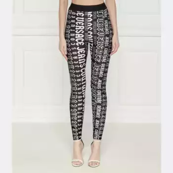 Леггинсы узкого кроя Versace, черный