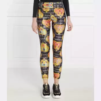 Леггинсы узкого кроя Versace, черный