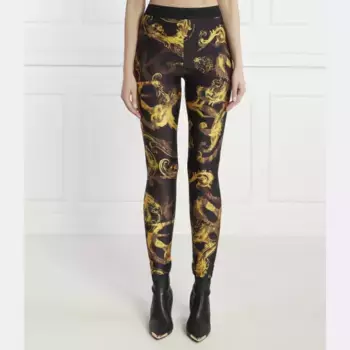 Леггинсы узкого кроя Versace, черный