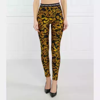 Леггинсы узкого кроя Versace, черный