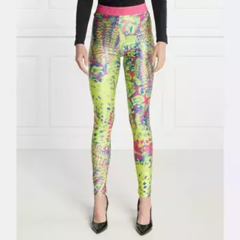 Леггинсы узкого кроя Versace, зеленый
