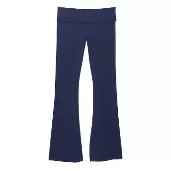 Леггинсы Victoria's Secret Pink Cotton Foldover Flare, темно-синий