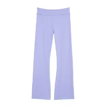 Леггинсы Victoria's Secret VS Cotton Yoga Foldover Flare, голубой