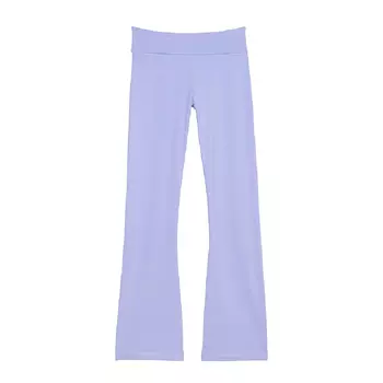 Леггинсы Victoria's Secret VS Cotton Yoga Foldover Flare, голубой