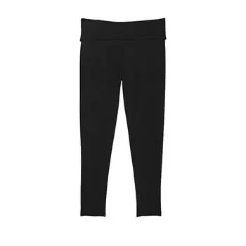Леггинсы Victoria's Secret Yoga Mid-Rise Foldover, черный