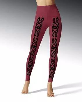 Леггинсы Vision с принтом черного в стиле фэнтези спереди, плотность 100 ден Hyd, фуксия