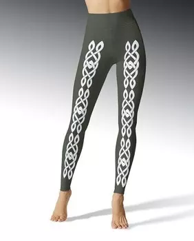 Леггинсы Vision с принтом в стиле фэнтези спереди, плотность 100 ден Hyd, зеленый