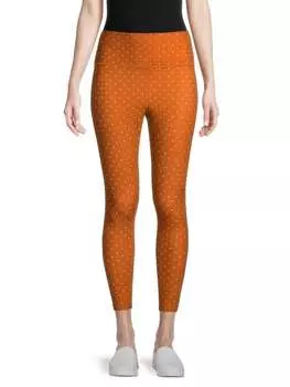 Леггинсы в горошек с высокой талией WeWoreWhat Camel