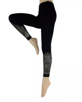 Леггинсы в готическом стиле, этнические фэнтезийные леггинсы плотностью 140 ден Hyd, черный