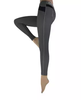 Леггинсы в ковбойском стиле с декоративным силуэтом и силуэтом, плотность 140 ден Hyd, черный