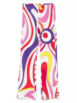 Леггинсы в разноцветную полоску PUCCI Junior, белый