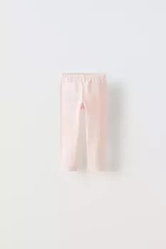 Леггинсы в ребрику "second skin" ZARA, светло-розовый