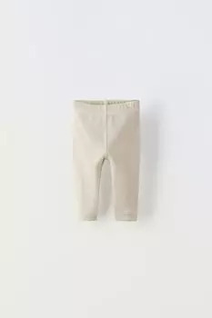 Леггинсы в ребрику ZARA, светлая норка