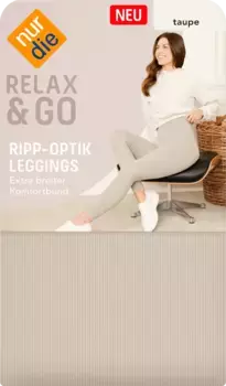 Леггинсы в рубчик бежевого цвета размер. 36/38 10шт nur die