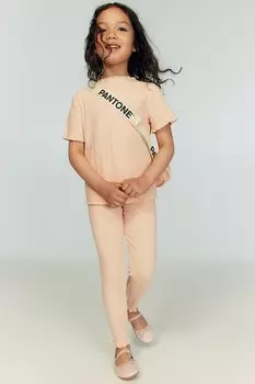 Леггинсы в рубчик H&M, оранжевый