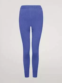 Леггинсы в рубчик из мериносовой ткани Wolford, цвет iris boom