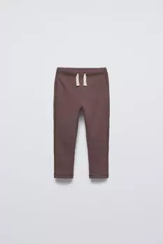 Леггинсы в рубчик однотонные ZARA, коричневый