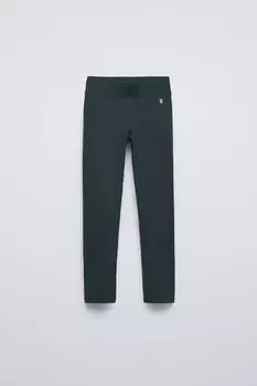 Леггинсы в рубчик с этикеткой ZARA, сине-серый