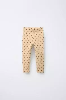 Леггинсы в рубчик с принтом ZARA, цвет Pistachio