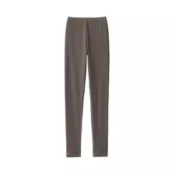 Леггинсы в рубчик стрейч (во всю длину) MUJI, темно-коричневый мокко