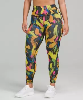 Леггинсы Wunder Train Contour Fit с высокой посадкой Lululemon, черный