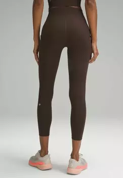 Леггинсы WUNDER TRAIN HIGH-RISE POCKETS 68cm lululemon, коричневый