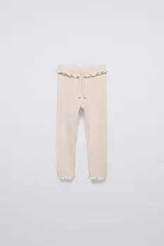 Леггинсы ZARA, экрю