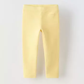Леггинсы Zara Ribbed With Label, желтый