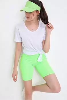 Леггинсы - Зеленый - Высокая талия Trend Alaat Stili, зеленый