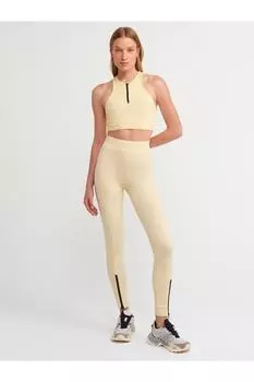 Леггинсы - Желтый - Высокая талия Dilvin