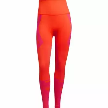 Леггинсы женские оранжево-красные Adidas