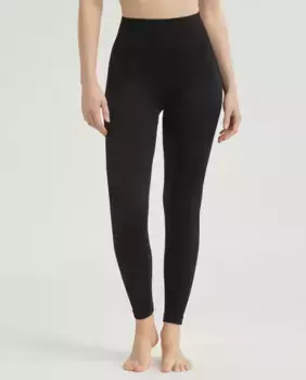 Леггинсы женские спортивные Active из однотонной ткани Dim, черный