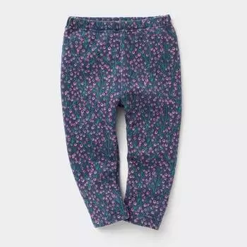 Легинсы для малышей Uniqlo Toddler Fleece Berry Print, синий