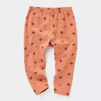 Легинсы для малышей Uniqlo Toddler Relaxed Plane Print, оранжевый